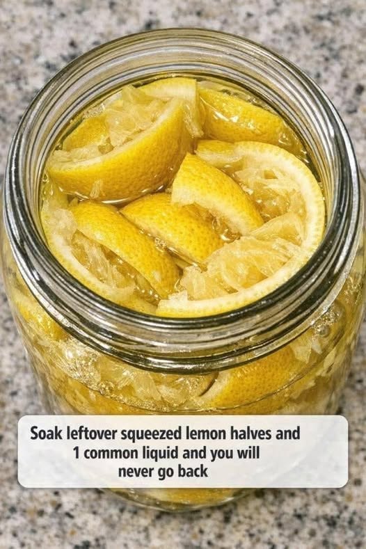 Soak Leftover Lemon Halves in White Vinegar for a Powerful Natural Cleaner