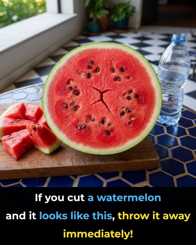 If your watermelon has these warning signs, it’s best to toss it