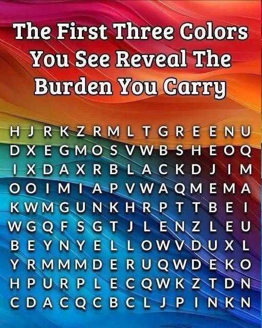 The First Three Colors You See Reveal How You Intimidate People