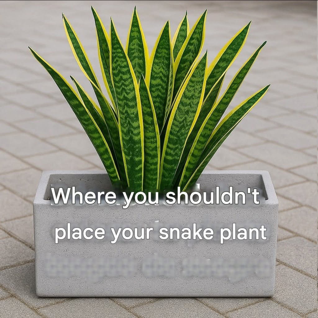 Never place your snake plant in this spot!