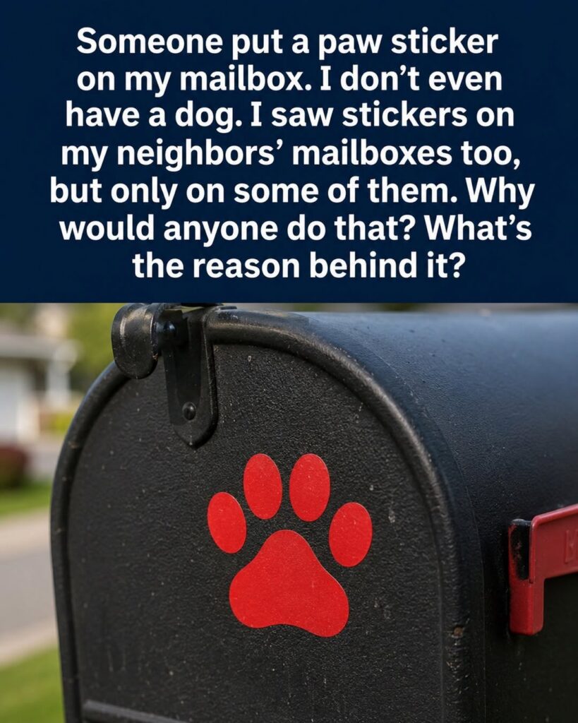 What a Paw-Print Sticker on a Mailbox Means