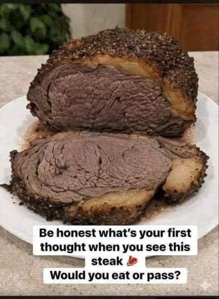crusted roast beef steak
