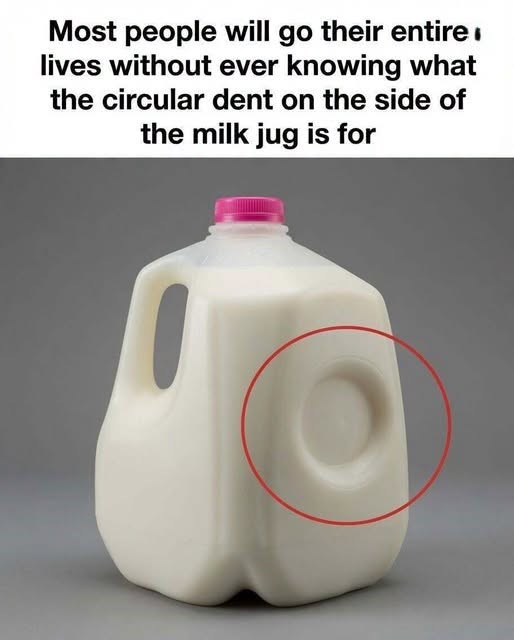 The Hidden Purpose Behind That Little Dent on Your Milk Jug