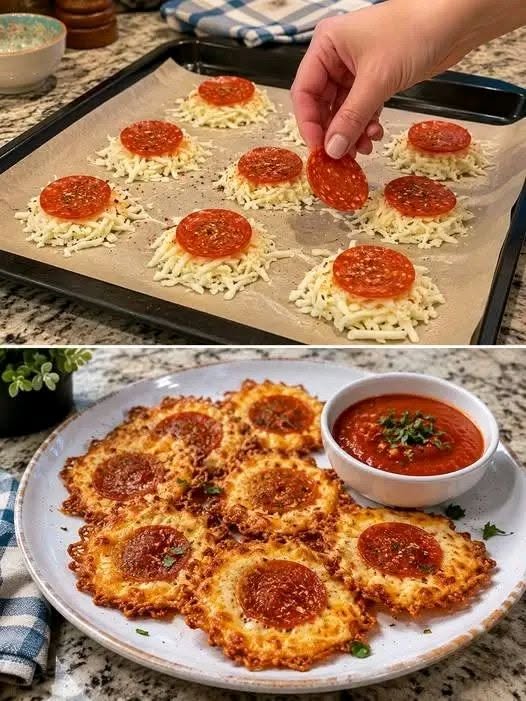 Low-Carb 2-Ingredient Pizza Chips