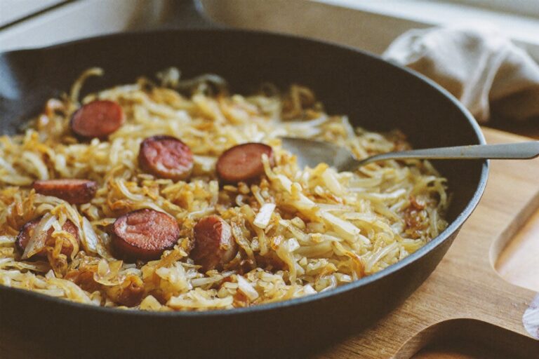 Braised Cabbage with Sausage