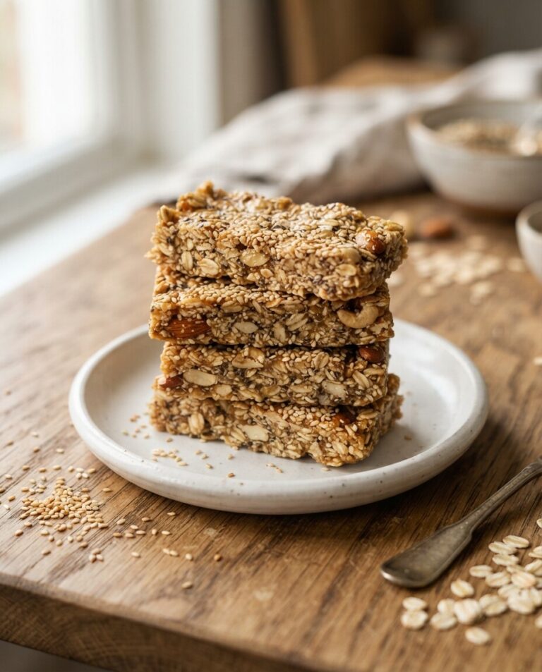 No-Bake Oat and Seed Bars for Steady Daily Energy