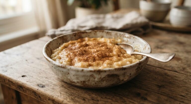 Old-Fashioned Creamy Baked Rice Pudding Recipe
