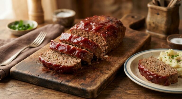 Old-Fashioned Meatloaf with a Sweet Ketchup Glaze