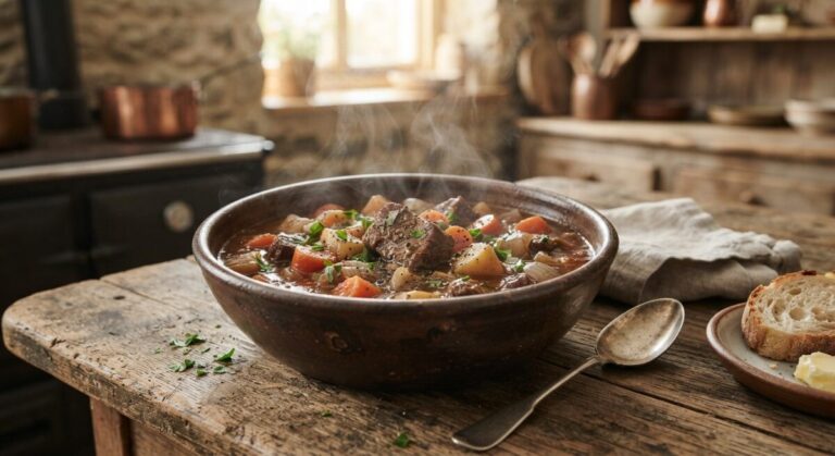 Old-Fashioned Thrifty Slow-Simmered Beef Stew Recipe